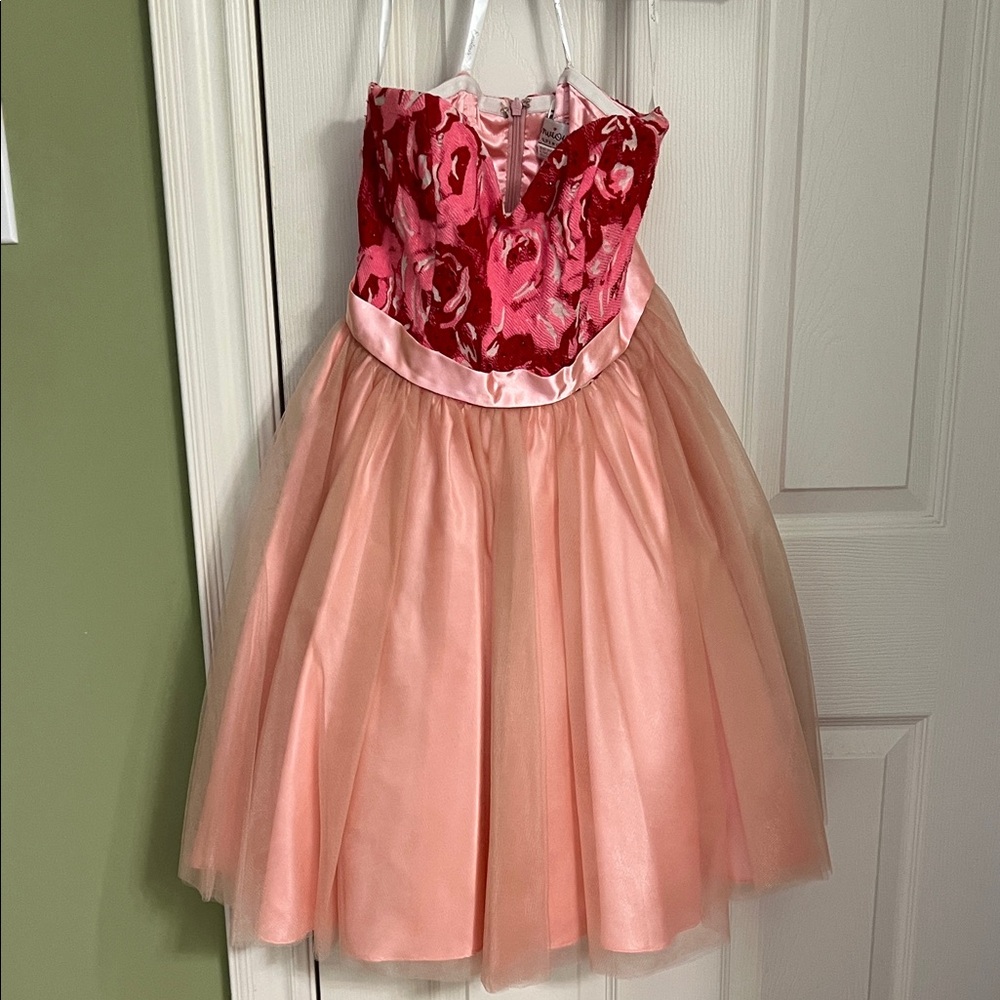 Quince Red and Pink Floral Dress